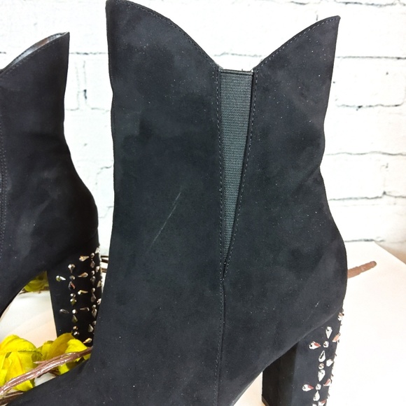 NIB American Glamour Adalia Black boots w/crystals - Picture 6 of 6